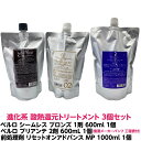 進化系 酸熱 トリートメント ハイブリット ベルロ シームレス ブロンズ ハイダメージ毛用 1剤 600ml 1個 + ベルロ ブリアンテ 2剤 600ml 1個 + 前処理剤 傷んだ髪 部分に塗布し 補修 ベルロ リセットオン アドバイス MP 1000ml 1個 詰め替え用 計3個セット