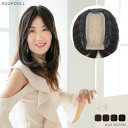 アクアドール 総手植え人毛MIXヘアピース リアルスキン ロングタイプ ahp018 (送料無料) トップピース トップカバー ウイッグ 白髪かくし ボリューム...