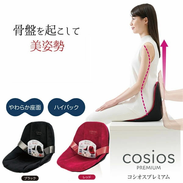 美姿勢クッション コシオスプレミアム cosios PREMIUM (送料無料) 骨盤 補正 美姿勢 座椅子 クッション 美姿勢 背筋 男女兼用 背筋 猫背 テレワーク 車 男女兼用