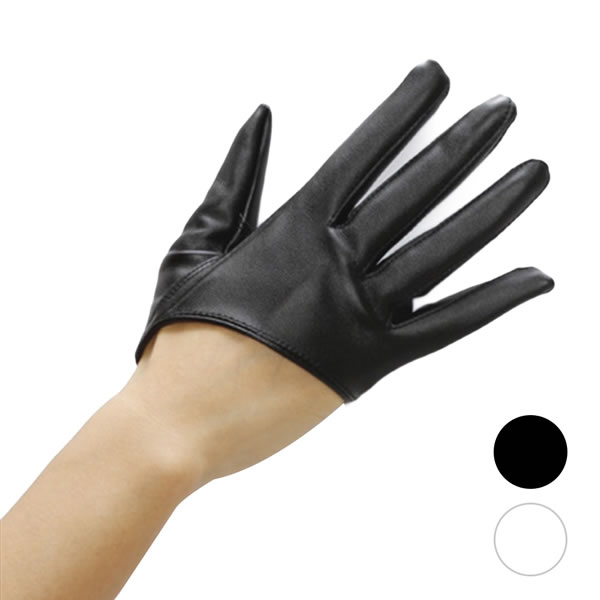 クラッセ レザーグローブ ハーフ (メール便送料無料) 手袋 コスプレ 衣装 レザー 合皮 フェイクレザー メンズ レディース 男女共用 男装 フリーサイズ ア...