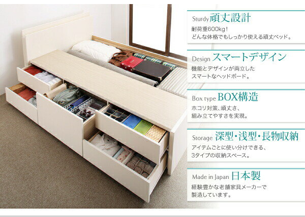 ベッド 収納付きベッド シングルベッド フレームのみ 収納 収納付 収納ベッド 大容量 収納ボックス 布団 敷き布団 おしゃれ 収納家具 頑丈 組立設置付 ベッドフレームのみ シングル 3