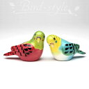 セキセイインコのソルト&ペッパー(ピンク/ブルー)