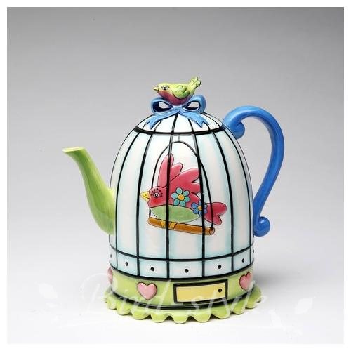 小鳥のティーポット（バードケージデザイン）