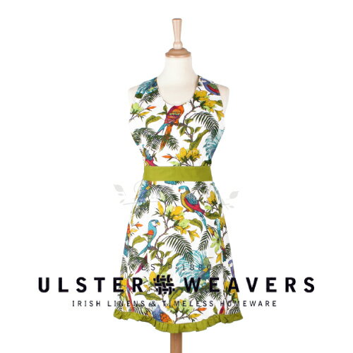 Rakuten - 英国直輸入☆ レトロスタイル・コットンエプロン【Tropical Birds】by ULSTER WEAVERS