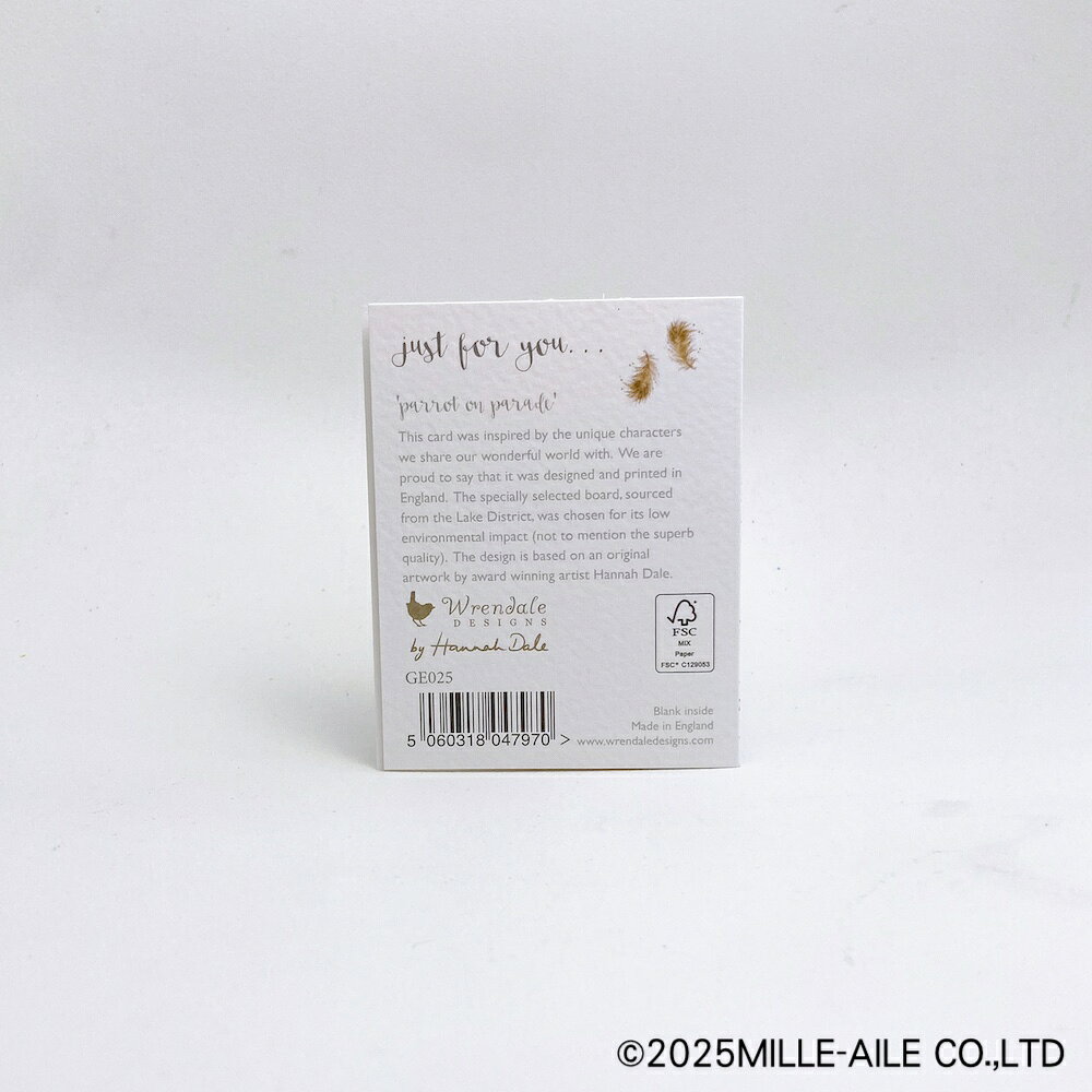英国製 ニワトリのミニメッセージカード by Wrendale Designs bird-style-10000559 鳥グッズの店Bird-style楽天市場店 サンプル画像3