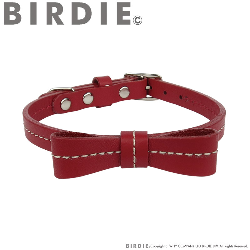 size18リボンステッチカラー【BIRDIE（バーディ）小型犬・猫用首輪】