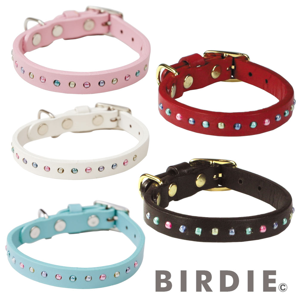 パールビーズカラー size25【BIRDIE（バーディ）小型犬・猫用首輪】