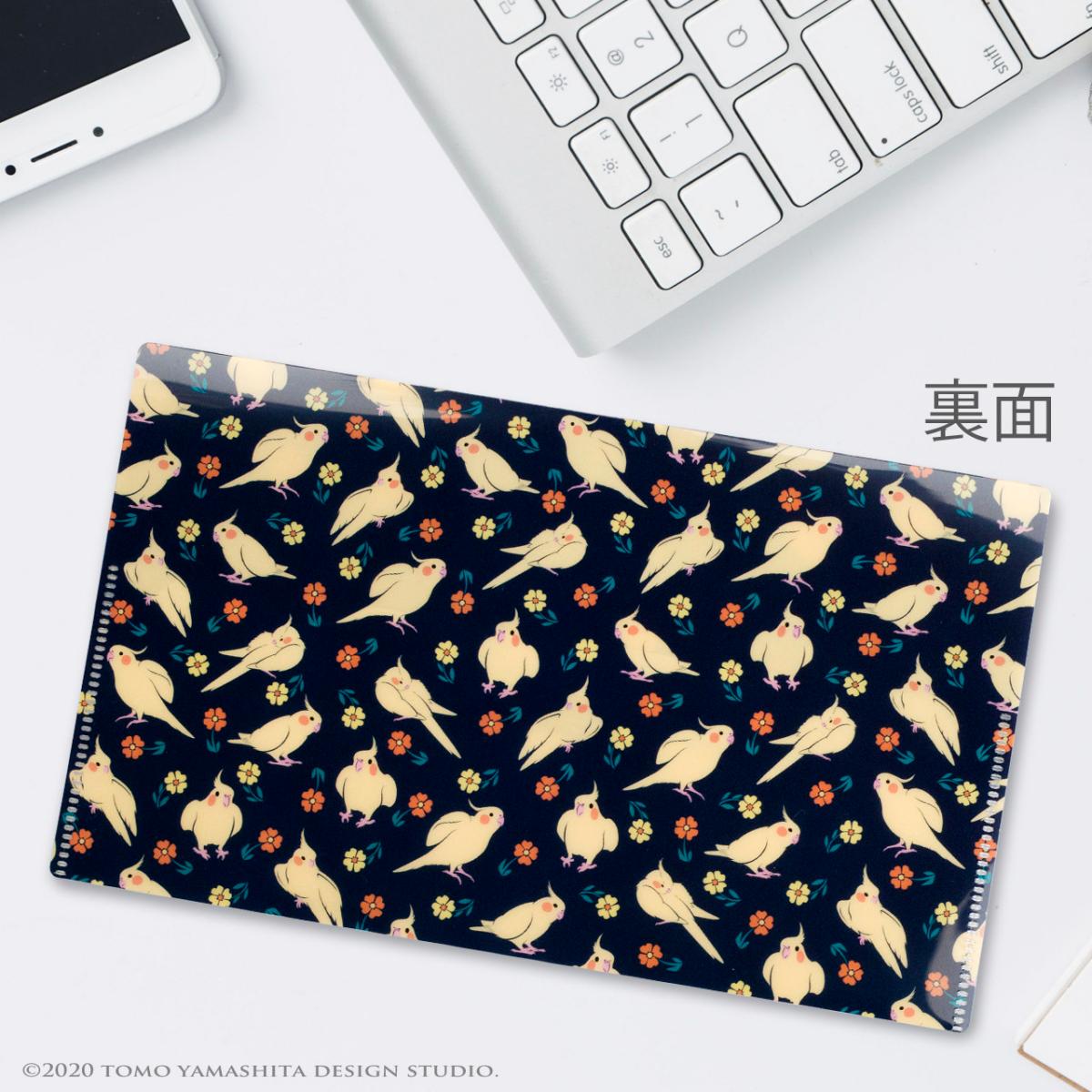 TOMO YAMASHITA DESIGN STUDIO. 花とオカメインコ（青）　抗菌 マスクケース 195A0398 ネコポス 対応可能 BIRDMORE バードモア CRAFT GARDEN 鳥用品 鳥グッズ 雑貨 鳥 とり プレゼント