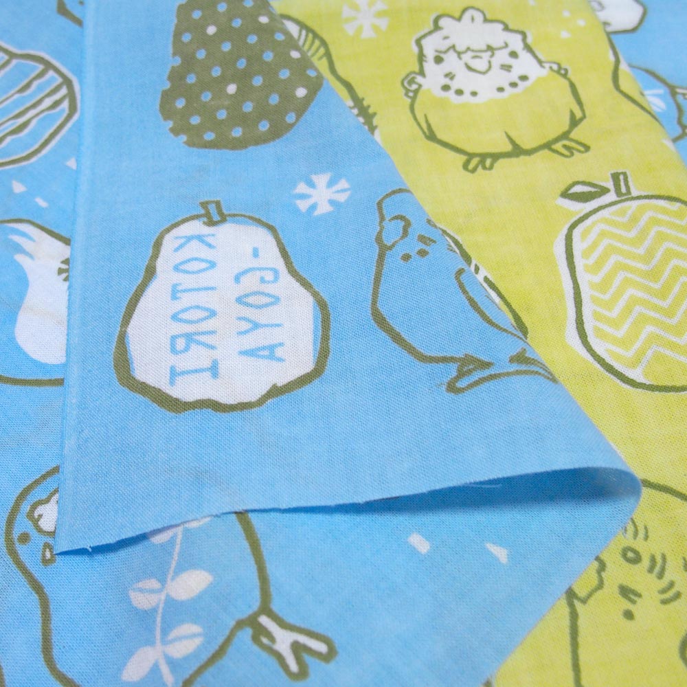 ことり御屋 手ぬぐい　セキセイインコ 洋梨グリーン 234A0255 BIRDMORE CRAFT GARDEN バードモア 鳥用品 鳥グッズ 雑貨 鳥 とり プレゼント