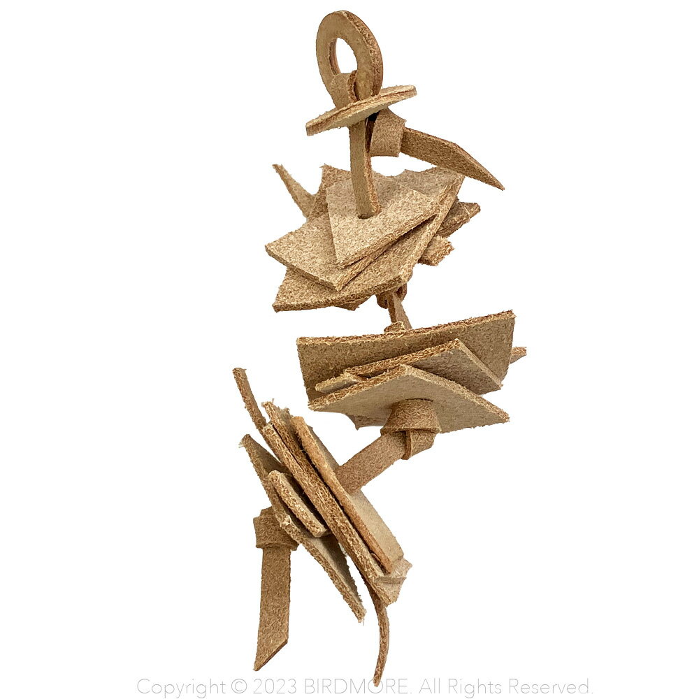 あいうえ堂　レザートイ　スリーベース　9999071　BIRDMORE バードモア 鳥用品 鳥グッズ 鳥 とり おもちゃ 楽しい 面白い 自然 素材