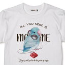 ゆとり屋 Tシャツ ヘッドフォン マメルリハ ( ブルー ) BIRDMORE バードモア