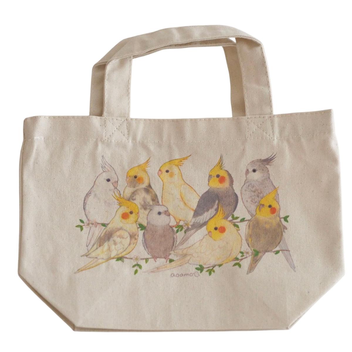 Rakuten - aoamo ランチトート　オカメインコ　（ 片面デザイン ）　BIRDMORE　バードモア　オカメ インコ　トートバッグ