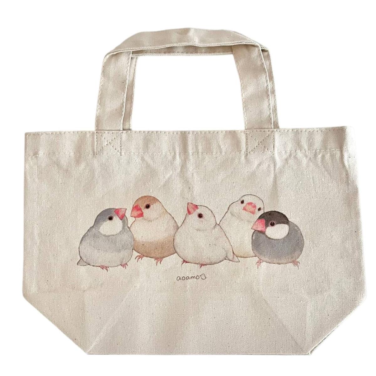 Rakuten - aoamo ランチトート　文鳥　（ 片面デザイン ）　BIRDMORE　バードモア　トートバッグ