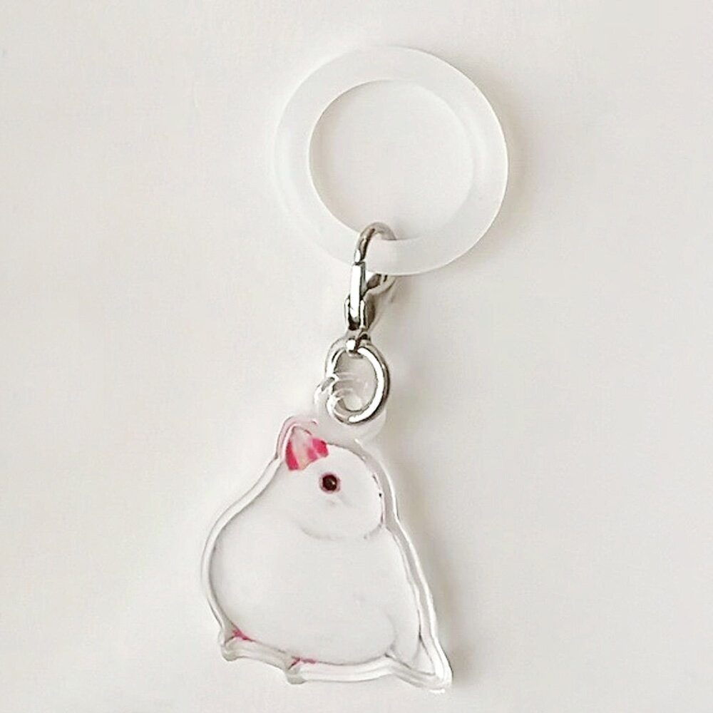 aoamo アンブレラマーカー　白文鳥　ネコポス対応可能　BIRDMORE　バードモア...