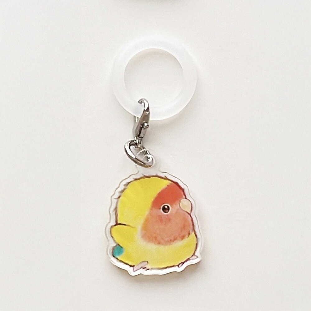 Rakuten - aoamo まんまるコザクラ アンブレラマーカー コザクラインコ イエロー　ネコポス 対応可能 BIRDMORE バードモア