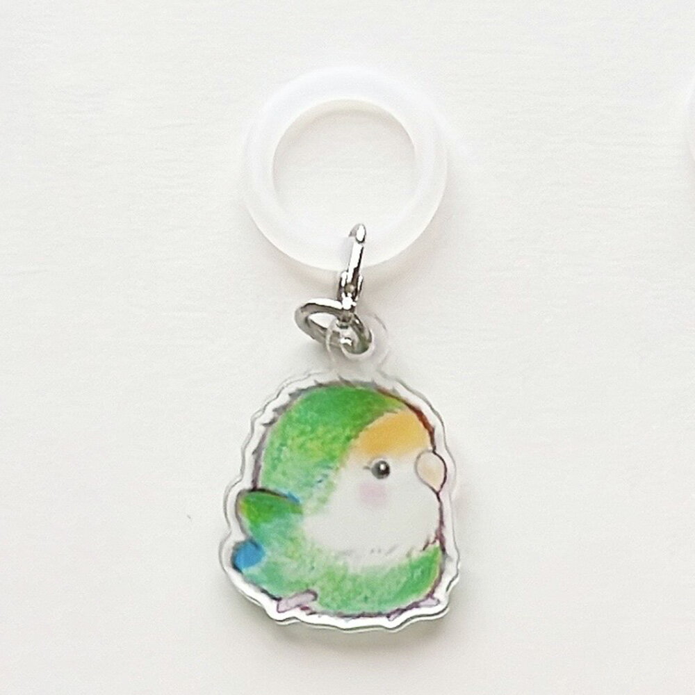 Rakuten - aoamo まんまるコザクラ アンブレラマーカー コザクラインコ シーグリーン　ネコポス 対応可能 BIRDMORE バードモア