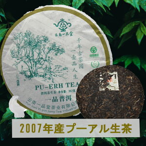 プーアル茶 一品プーアル生茶 2007年産 ダイエット プーアル茶 diet プーアール茶 プアール茶 中国茶 お茶 雲南一品堂 ダイエット茶 便秘茶 健康茶 黒茶