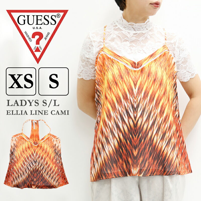 ゲス レディース トップス カジュアル GUESS W62H59W1V33 ノースリーブ キャミソール S/L ELLIA LINE | その1