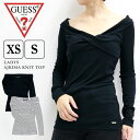 ゲス レディース トップス カジュアル GUESS W64P10K4YT0 長袖 ストレッチ オフショルダー AJKIMA KNIT TOP