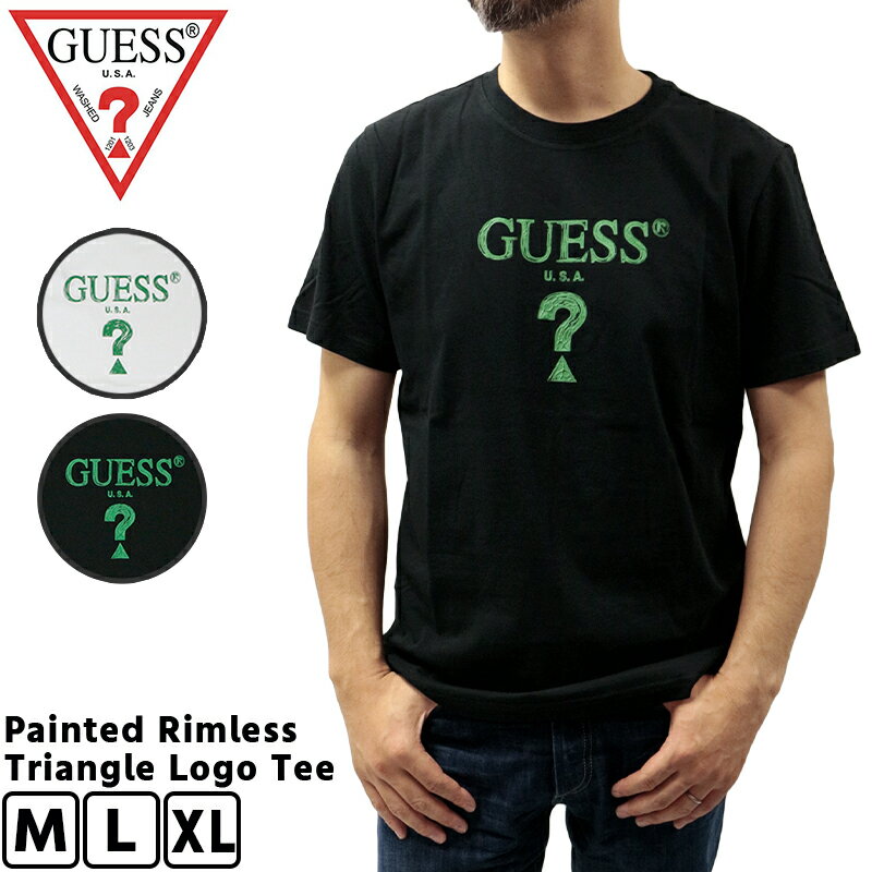 N | ゲス メンズ トップス カジュアル GUESS MN2K9412K 半袖 Tシャツ Painted Rimless トライアングル ロゴ |