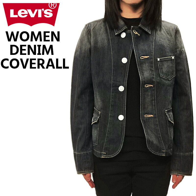 リーバイス レディース Gジャン ジージャン LEVIS 78571-0310 デニム カバーオール ジャケット | アウター Levis ブランド ダメージ ライト ユーズド 加工 ポケット ブルー インディゴ ネイビー 細め 春 秋 羽織 おしゃれ 長袖 アウター levis LEVIS Levis