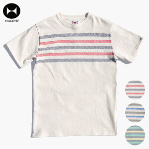 【送料無料】マックアイ メンズ Tシャツ MACEYE 762802 TASUKI Heavy Weight Panel Border Tee ヘビーウェイト パネル ボーダー Tシャツ 日本製 MAID IN JAPAN シンプル 襷掛け 丈夫 オリジナル