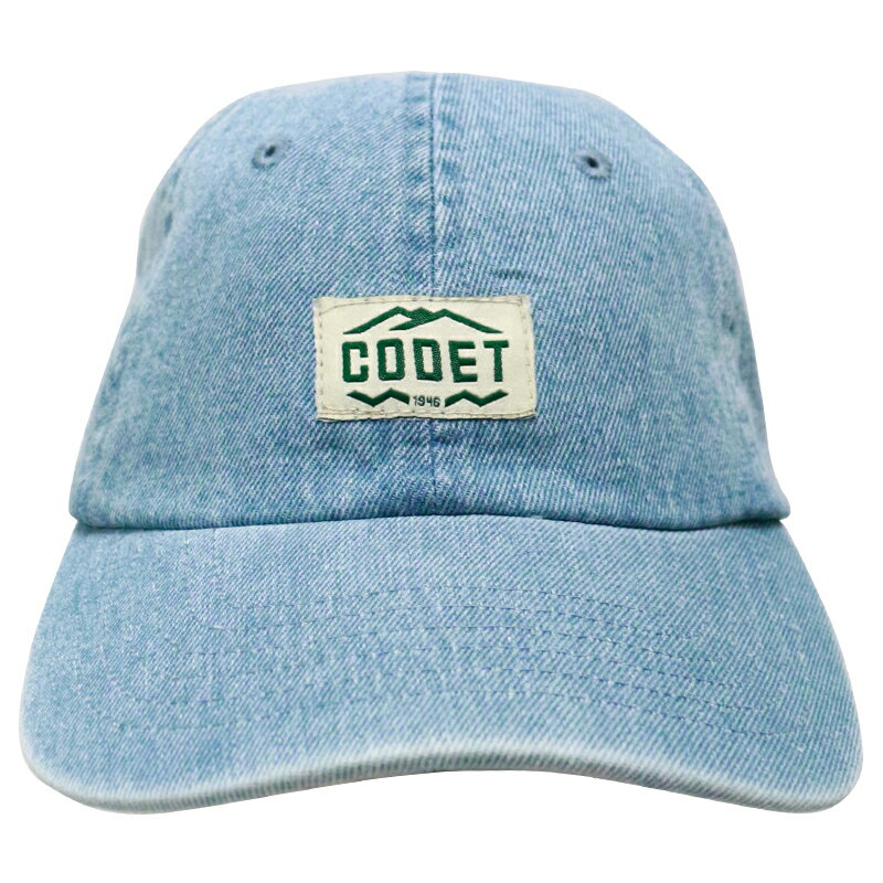 N | 【オリジナル商品】 コデット ユニセックス メンズ レディース ACC アウトドア CODET デニムコレクション PF235701 帽子 デニムローベースボールキャップ オリジナルロゴパッチ 6パネル |