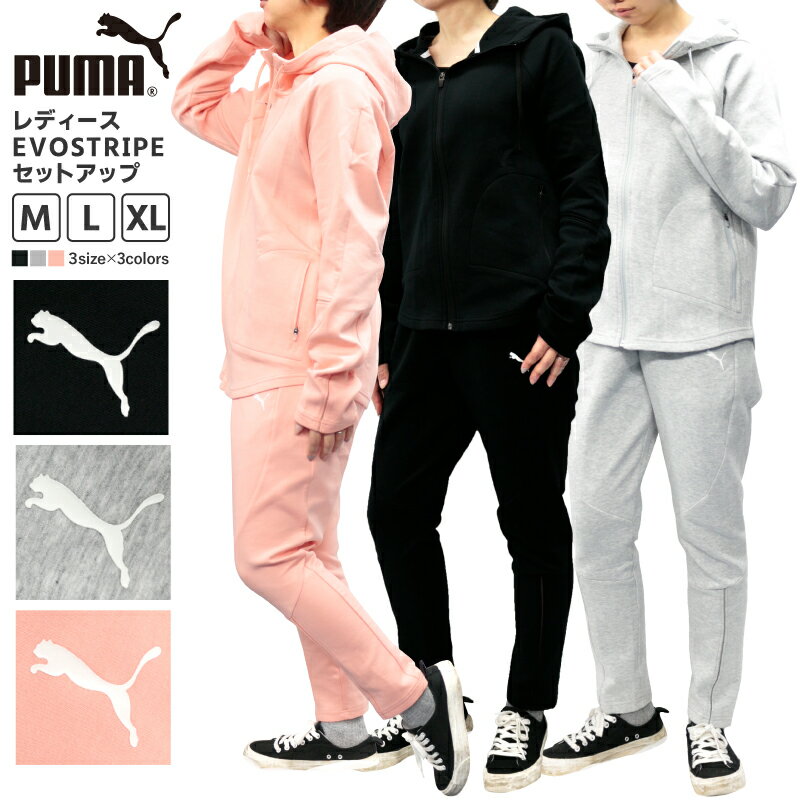 プーマ プーマ レディース セットアップ トレーニング PUMA 843997-844006 長袖 ジャージ EVOSTRIPE UVカット | スポーツウェア ランニング ジム フィットネス ランニング アウトドア