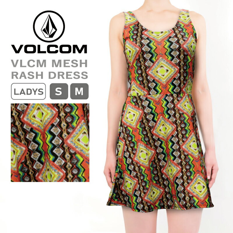 ボルコム レディース トップス カジュアル VOLCOM VLCM MESH O30115JB 水着 ラッシュワンピース RASH DRESS UV PROTECTION PF50 ※インナーパンツはついておりません