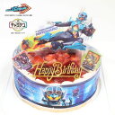 バンダイ クリスマスケーキ キャラデコパーティーケーキ 仮面ライダーガッチャード 2023ピンク色生クリーム 苺 サンドケーキ バースデーケーキ (バースデーオーナメント)