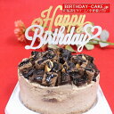 新:生チョコたっぷりショコラデコレーション4号(直径約12cm)バースデーケーキ ベルギー産チョコ北海道生クリーム100% キャンドル小1袋付き