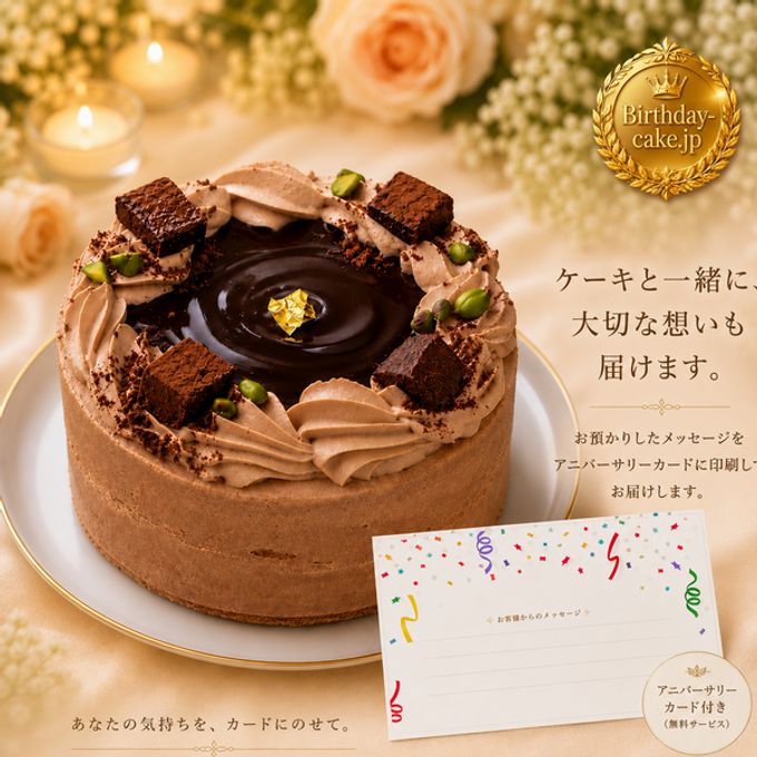 NEW チョコレートケーキ 6号 半解凍でとろける（室温で半解凍していただくと、外は...