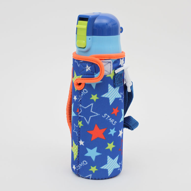 【水筒 直飲み 星柄】 直飲みステンレスボトル 470ml ボトルカバー付き 【星/KSDC4】 グッズ 直飲み 直のみ ランチ 昼食 運動会 入園 入学 小学生 幼稚園 保育園 プレゼント 子供用 キッズ su301 sse-1 omk スケーター