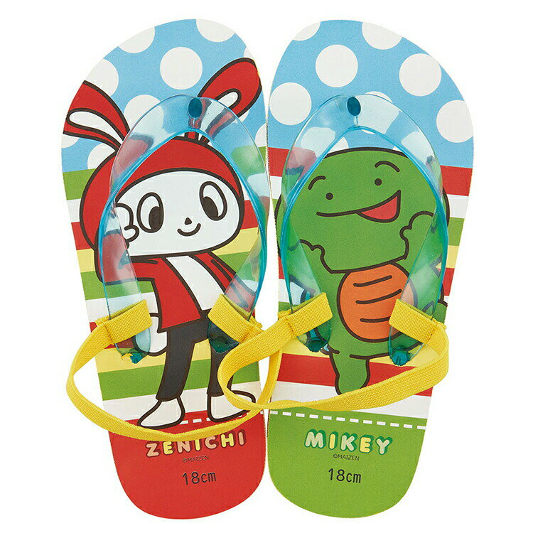 【抽選で最大100％ポイント還元】【ビーチサンダル まいぜん シスターズ+】サイズ18cm 【まいぜんシスターズ+/SDBE18】子供用 キッズ マイクラ ぜんいち マイッキー 夏用 海水浴 サンダル ビニール製 キャラクター スケーター