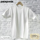 【訳あり】パタゴニア Tシャツ オーガニックコットン Patagonia 白 シャツ 半袖 メンズ ホワイト【XSサイズ/Sサイズ/Mサイズ】アウトドア レジャー tシャツ 肌着