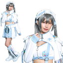【レビュー特典】コスプレ レディース サイバーイリス エンジェル スカイ ■ 女性用 コスチューム 衣装 仮装 コーデ ハロウィン ハロウィーン パーティー 撮影会 CYBER IRiS ゲーミング フリーサイズ セクシー キュート かわいい 可愛い 近未来風 スカートタイプ
