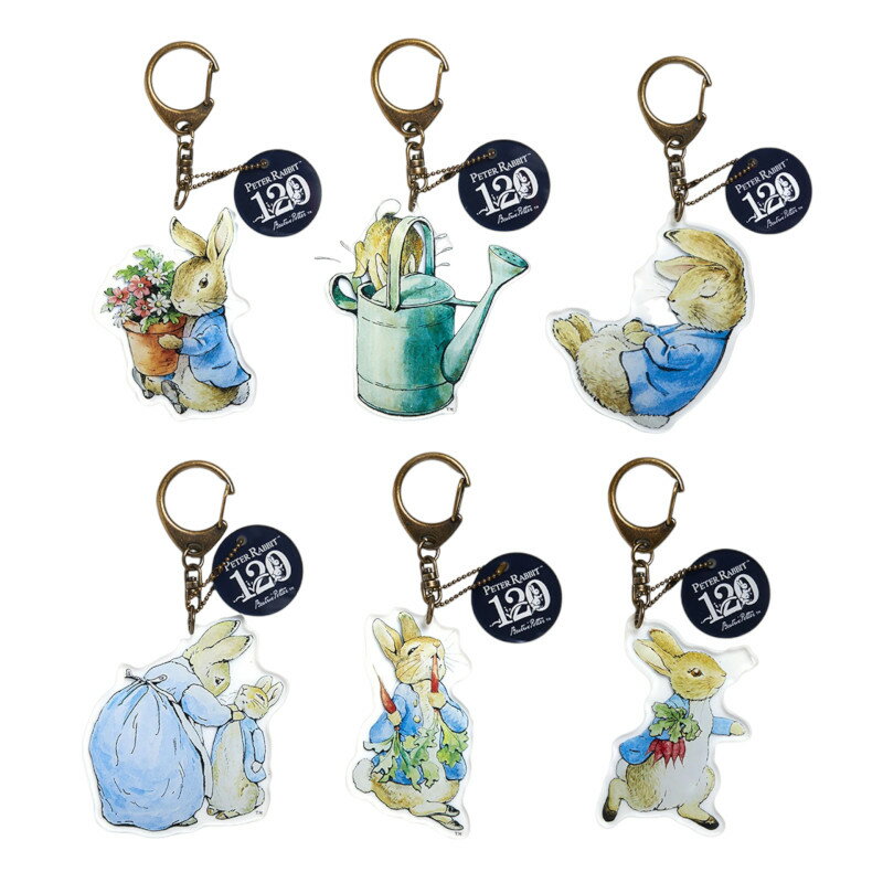 ピーターラビットのアクリルマスコット・キーホルダー 全6種 【ピーターと植木鉢/ジョウロ/お昼寝/お出..