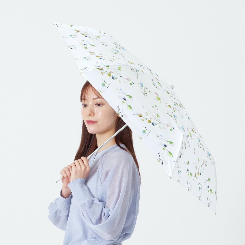 【レビュー特典】 雨傘 折りたたみ傘 スリム 軽量 レディース 女性用 ルミナスミニ オフホワイト 母の日 プレゼント ギフト 【送料無料】 niftycolors はっ水 撥水 防水 安全ろくろ 紫外線防止効果 花柄 華やかな明るさ おしゃれ お洒落 ニフティカラーズ