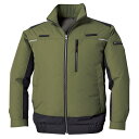 空調服 遮熱長袖ブルゾン フルハーネス対応 ウェアのみ カーキグリーン【M/L/LL/3L/4L/5L】 【KU92110】 空調服 ひんやりグッズ 熱中症対策...