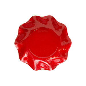 レッドカラーのイタリア製ペーパーボウル 5枚入り 18.5cm 赤 red【お皿・プレート】ペーパープレート パーティー用紙皿 バースデイ バースデー ホームパーティー ピクニック おしゃピク グランピング ベランピング キャンプ
