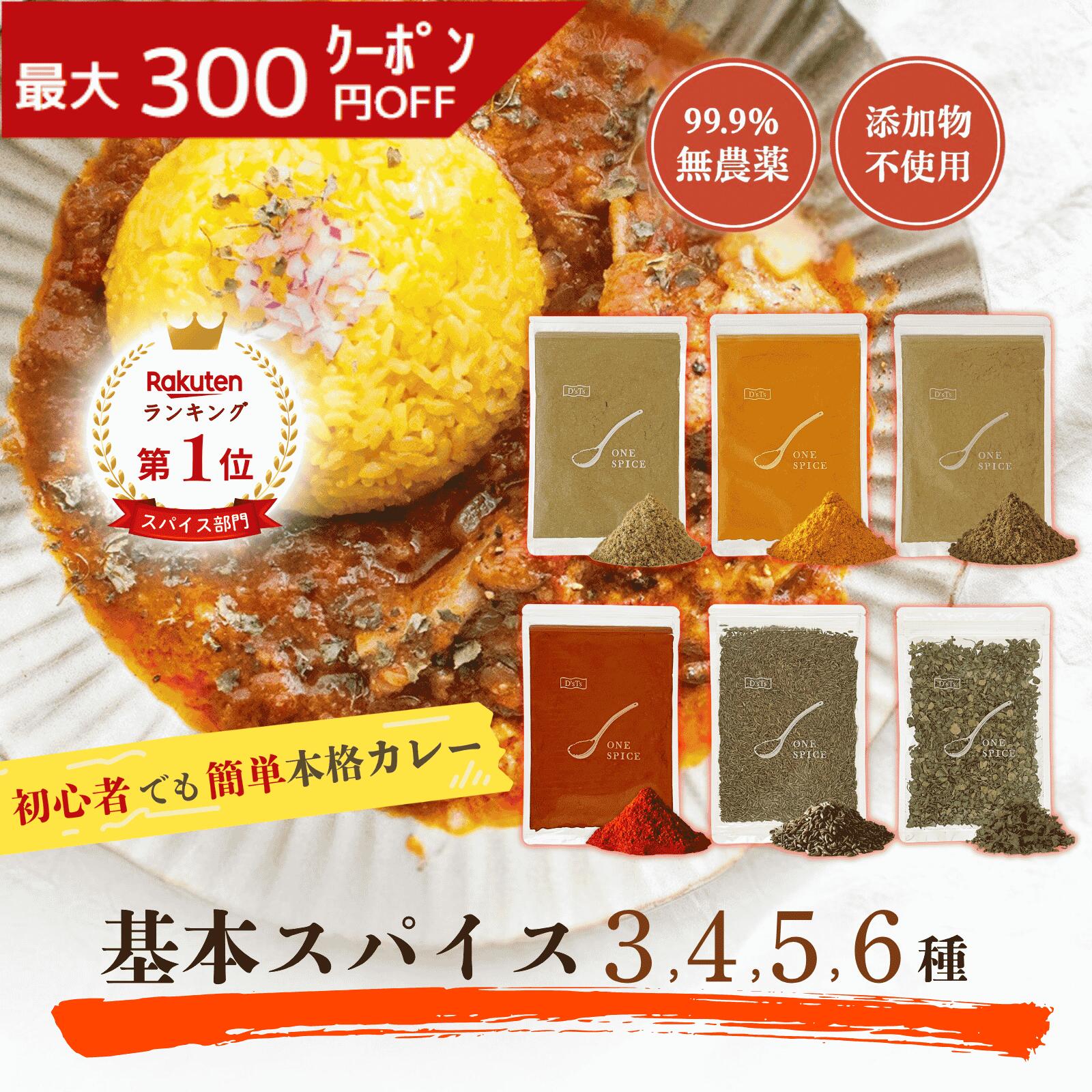 《ランキング第1位》【D'sTs直営店】 カレー スパイス 100g 1種 3種 4種 5種 6種 ターメリック クミンパウダー コリアンダーパウダー チリパウダー クミンホール カスリメティ カレーパウダー カレー粉 無添加 カレースパイスセット カレースパイスパウダー スパイスカレー