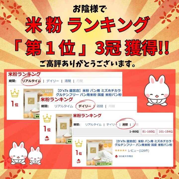 【D'sTs直営店】 米粉 パン用 ミズホチカラ 2kgあす楽対応 全国送料無料 880g 2kg〜20kg グルテンフリー パン用米粉 国産 みずほのちから ノングルテン 1ppm以下世界最高水準 米粉パン 専門店 無添加 ( 保存料 着色料 香料 甘味料 未使用 ) ミズホノチカラ 米粉パン用 2