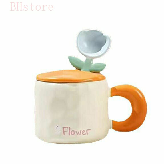マグカップ セラミック 陶器 コップ 大容量 450ML コーヒーカップ 耐冷 耐熱 可愛い 女の子 おしゃれ プレゼント 贈り物 子供 大人 食洗機 洗いやすい