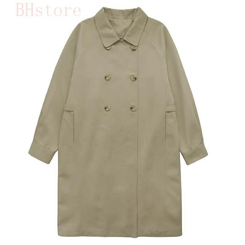 乐天商城 - 春コート トレンチコート レディース ロングコート スプリングコート ジャケット 春秋服 アウター ビジネス カジュアル 無地 大きいサイズ