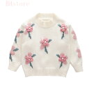 セーター 女の子 秋冬 長袖 子供服 ベビー服 かわいい おしゃれ 洋風 花刺繍 ニット ジャケット キッズ 可愛い 丸襟 プルオーバー コート トップス 秋冬服 赤ちゃん服 韓国 上着 幼児 ガールズ アウター 通園 通学 写真撮影