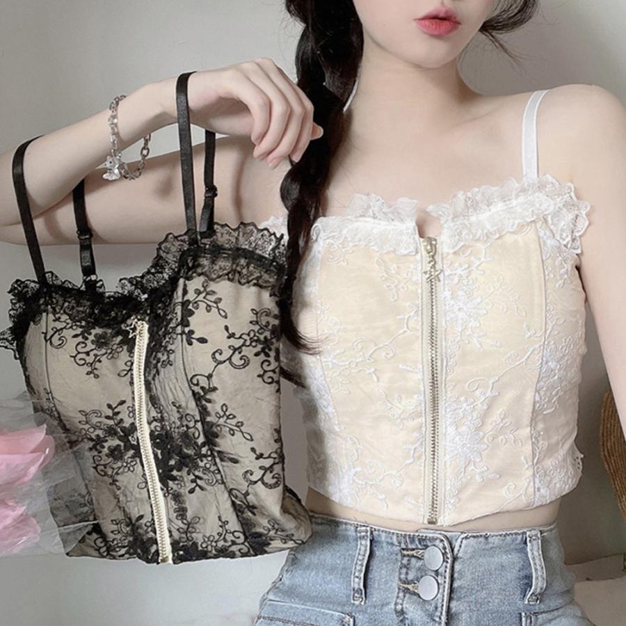 ソフトパッド入り レースキャミソール 春