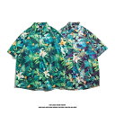 シャツ メンズ アロハシャツ メンズ 半袖 夏 大きいサイズ かりゆしウェア 柄シャツ ボタニカル柄 花柄 キューバシャツ 半袖シャツ カジュアルシャツ