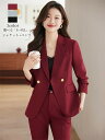 レディーススーツ 2点セット 洗えるスーツ「S~4XL」3色展開 パンツスーツ 卒業式 セットアップ 40代 カジュアル 20代 30代 40代 オフィス ビジネス フォーマルスーツ 卒園式 お食事会 成人式 卒業式 謝恩会 同窓会 発表会 女子会 参観日 七五三 お宮参り