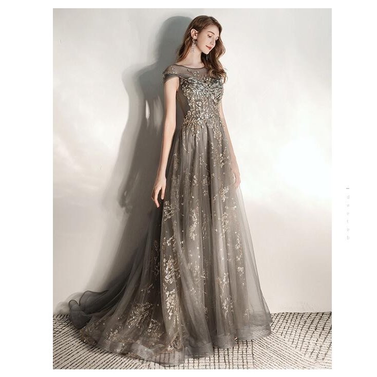 パーティードレス ロングワンピース ドレス リトル ホスト シャンパン カラー 女の子 大きいサイズ ドレス 軽量 高級 プリンセス 女性 アート 試験 ピアノ 演奏 衣装