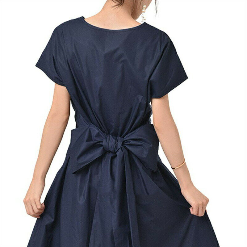 ワンピース エレガント レディース ロングワンピース マキシ丈ワンピース 通勤着 可愛い ゆったり 体型カバー 着痩せ 大人 20代 30代 40代 50代 カジュアル キレイめ 韓国風 お洒落 夏春 リボン付き おしゃれ 入園式 卒業式